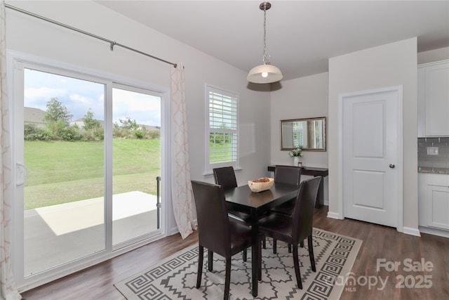 dining room featuring dark hardwood / wood-style floors