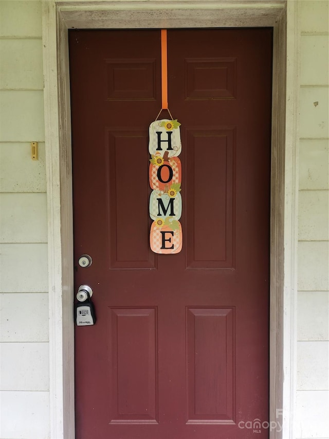 view of doorway to property