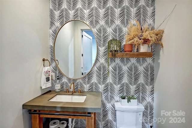 bathroom with sink and toilet