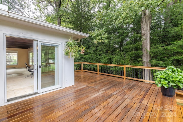 view of wooden deck