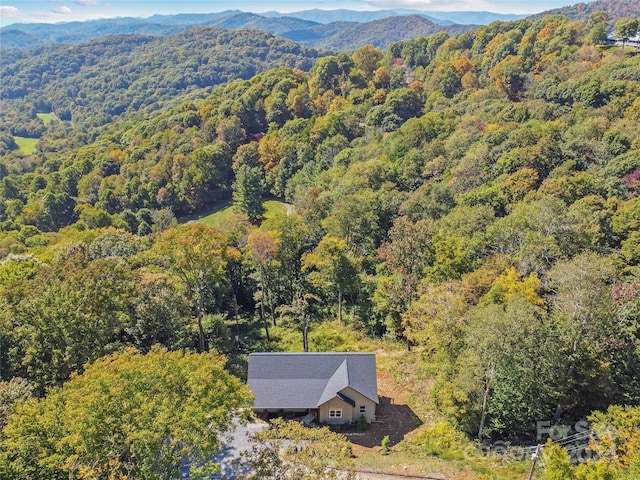 bird's eye view featuring a mountain view