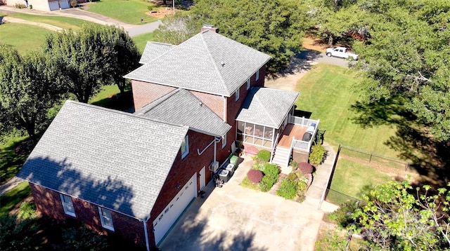 birds eye view of property