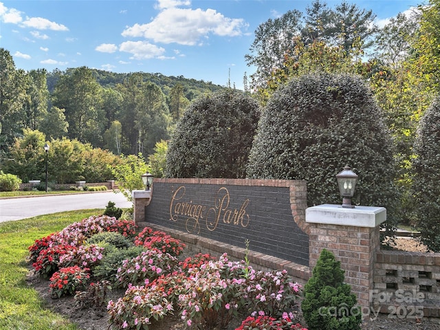 view of community sign