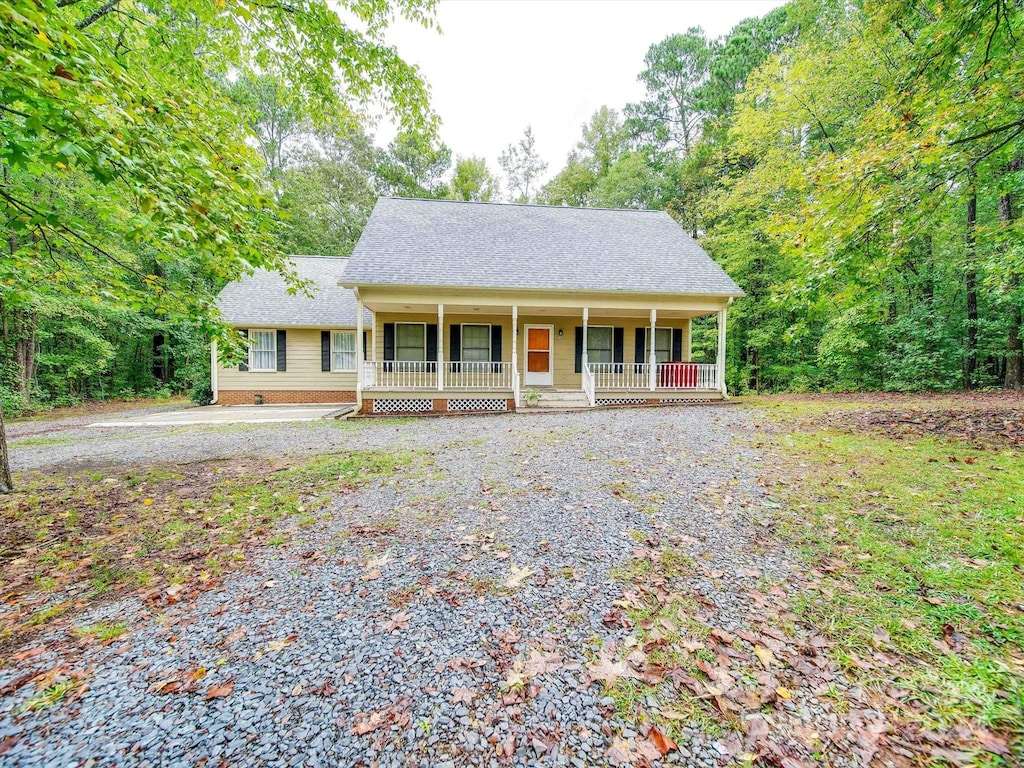 view of front of house featuring covered porch