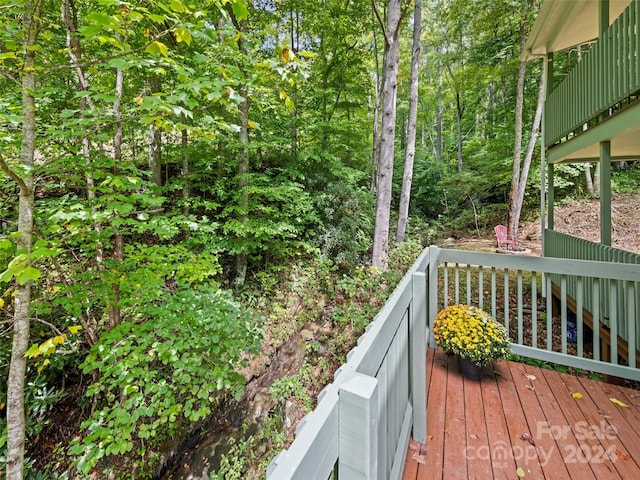 view of wooden deck