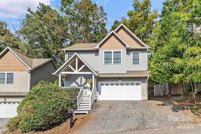 front facade featuring a garage