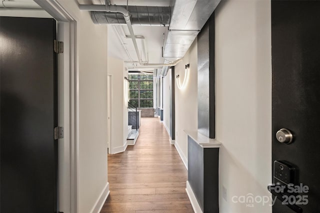 hall featuring hardwood / wood-style floors