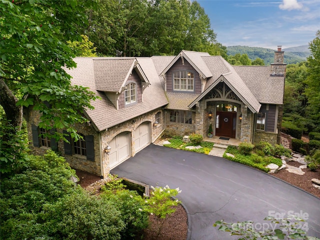 view of front facade with a garage