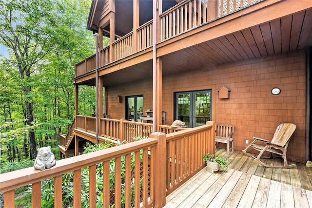 view of wooden terrace