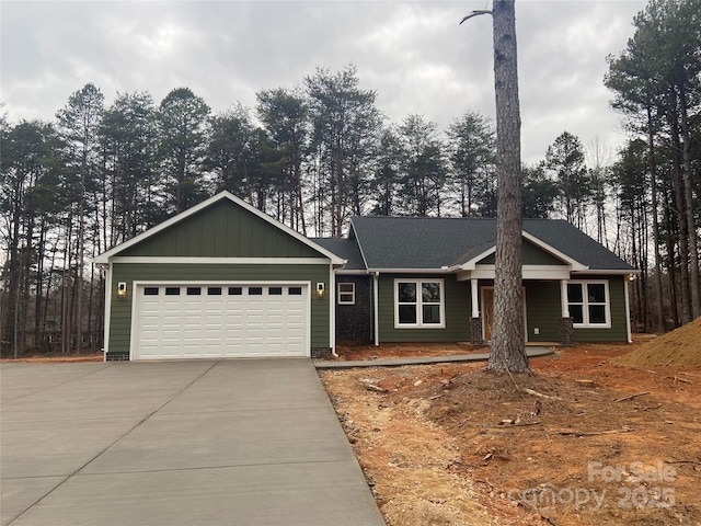 ranch-style house with a garage