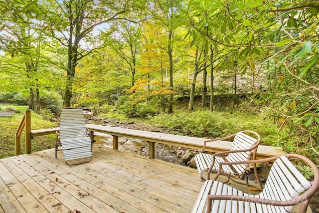 view of wooden terrace