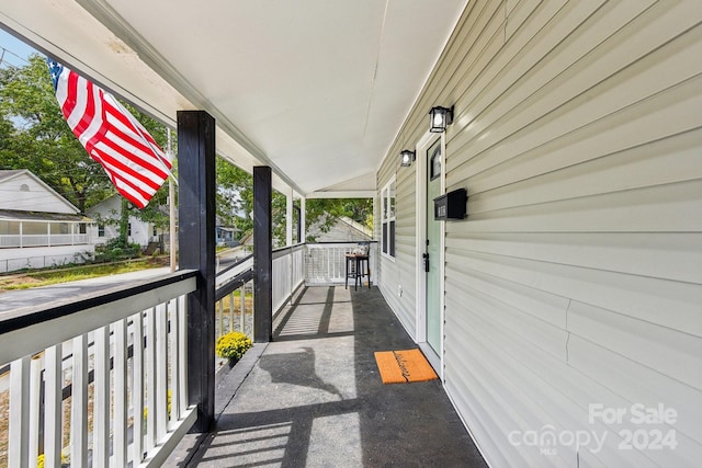 exterior space with covered porch