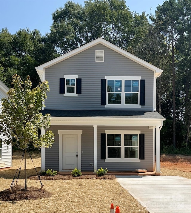 front of property with a porch