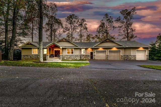 craftsman-style house with a garage