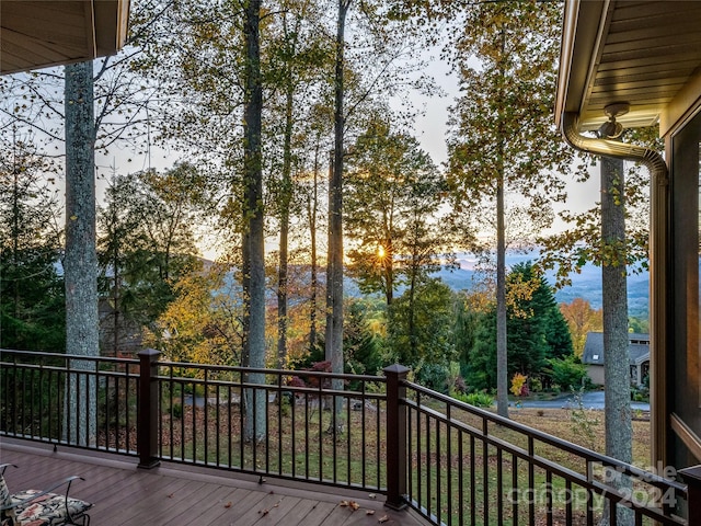 view of deck at dusk