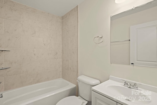 117 Hibriten Mountain Rd SE, Lenoir, NC 28645 - bathroom featuring toilet, bathtub / shower combination, and vanity