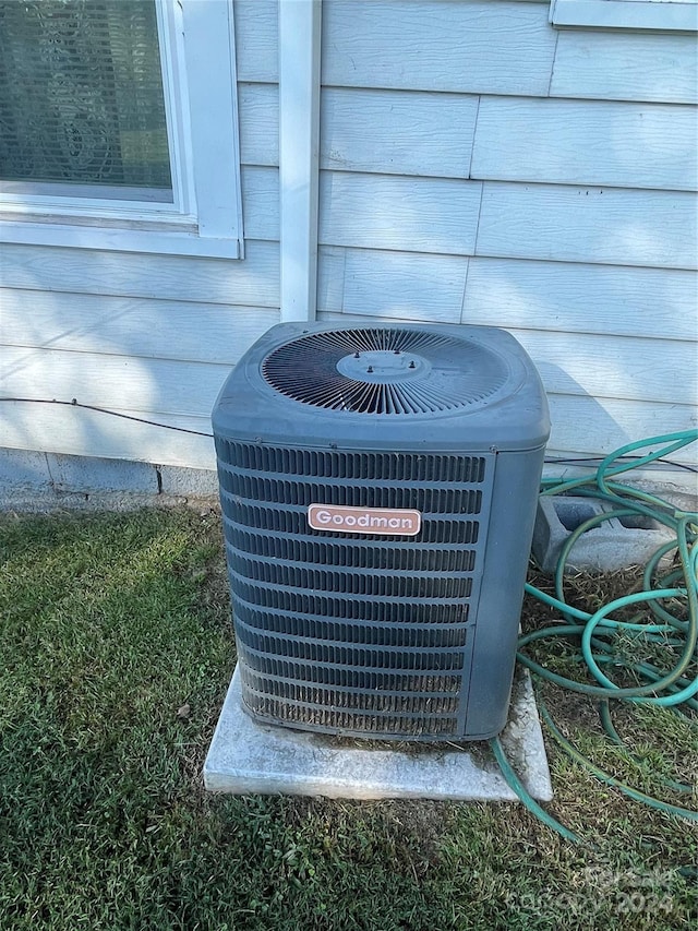 exterior details featuring central AC unit