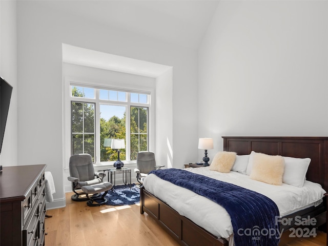 4 Windelsham Way, Arden, NC 28704 - bedroom with light hardwood / wood-style flooring and vaulted ceiling