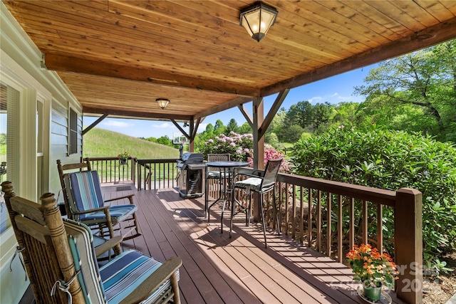 view of wooden terrace