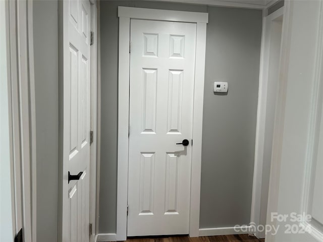 interior space featuring hardwood / wood-style flooring