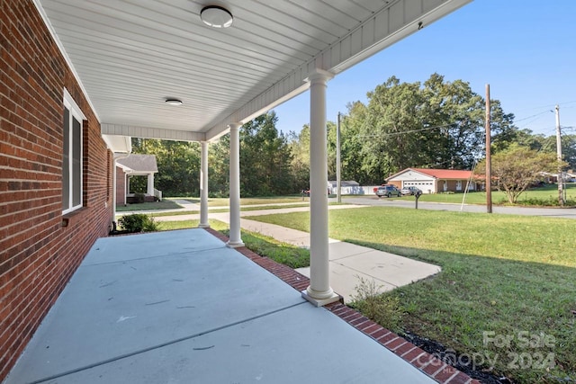 view of patio / terrace with a porch