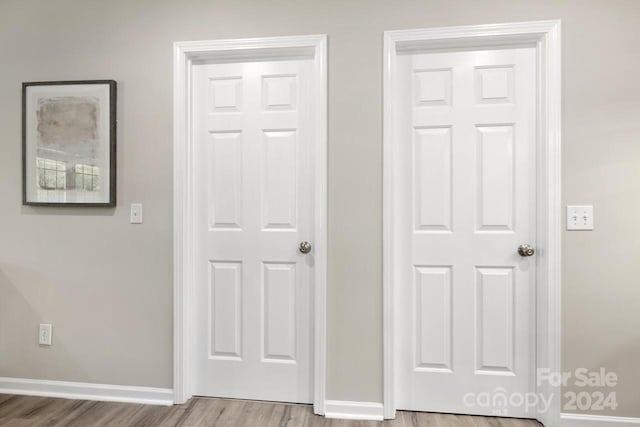 interior space featuring light hardwood / wood-style flooring