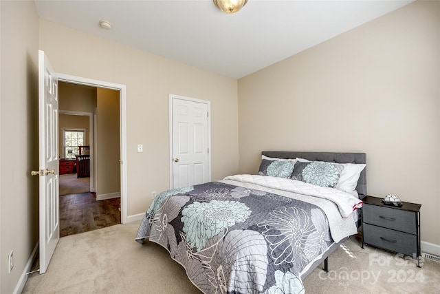 view of carpeted bedroom