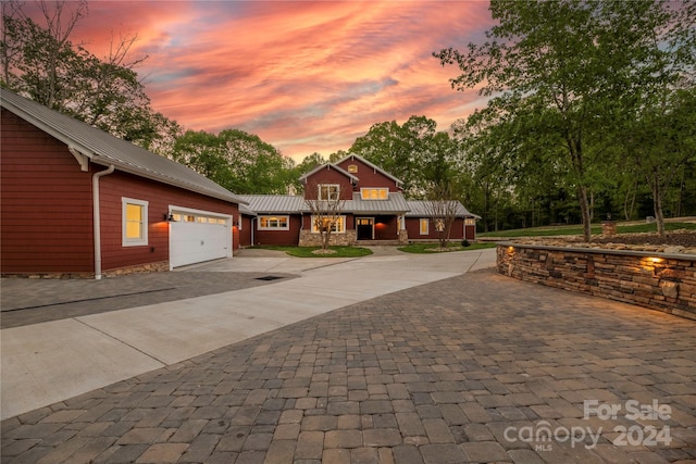 craftsman inspired home with a garage