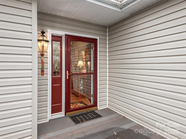 view of doorway to property