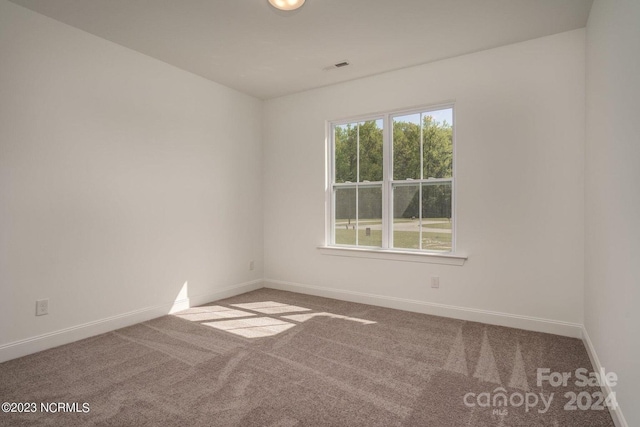 view of carpeted spare room