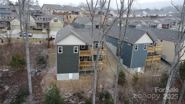 drone / aerial view with a residential view