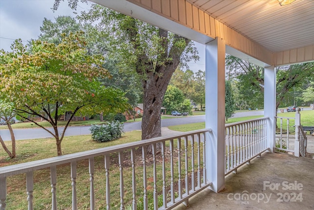 balcony with covered porch