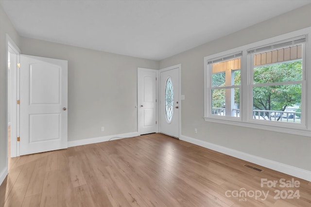 entryway featuring light hardwood / wood-style flooring