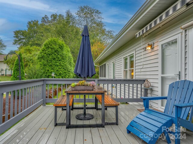 view of wooden terrace