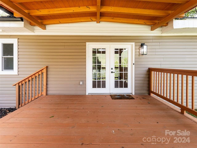 exterior space featuring french doors