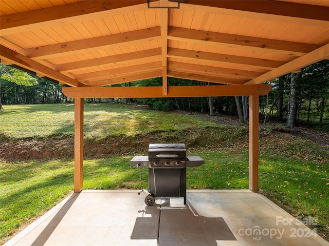 view of patio with grilling area