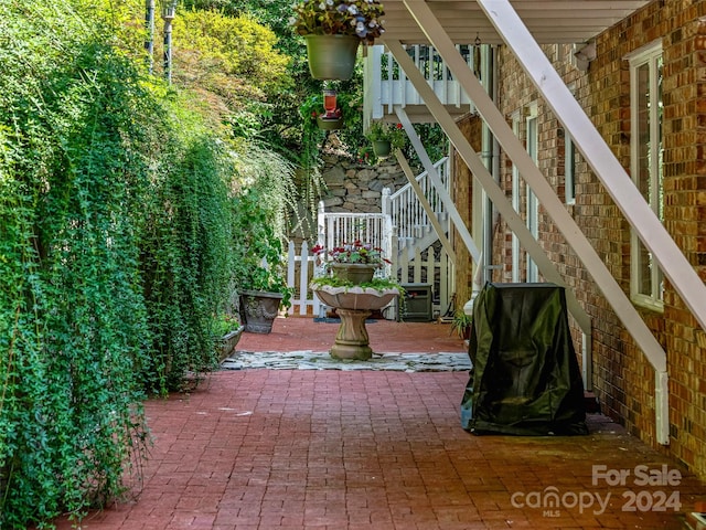 view of patio with french doors