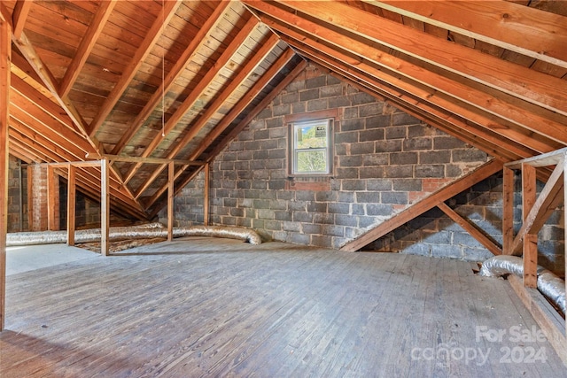 view of attic