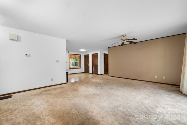 spare room featuring ceiling fan