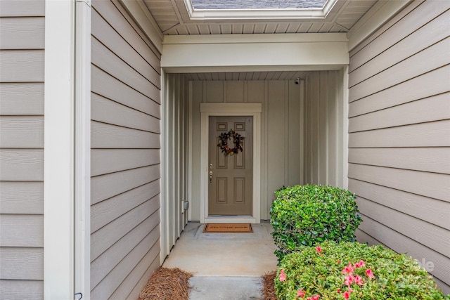 view of doorway to property