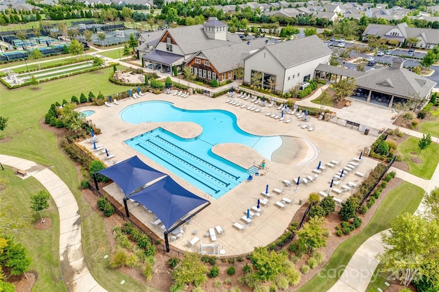 bird's eye view featuring a residential view