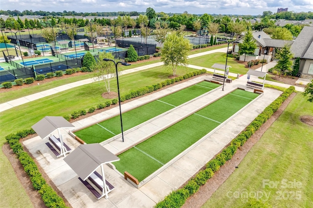 aerial view featuring a residential view