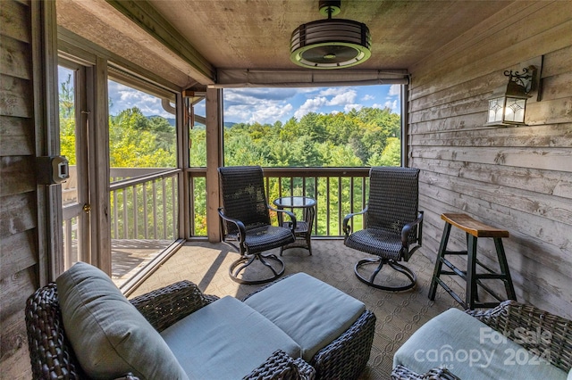 view of sunroom