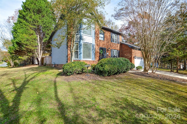 view of front of house with a front yard