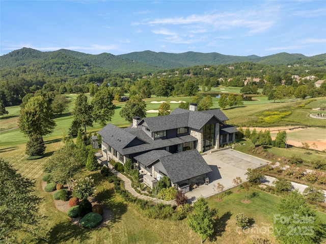 bird's eye view featuring a mountain view