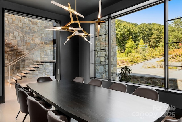 view of unfurnished dining area