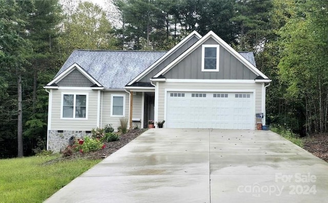 craftsman-style house with a garage