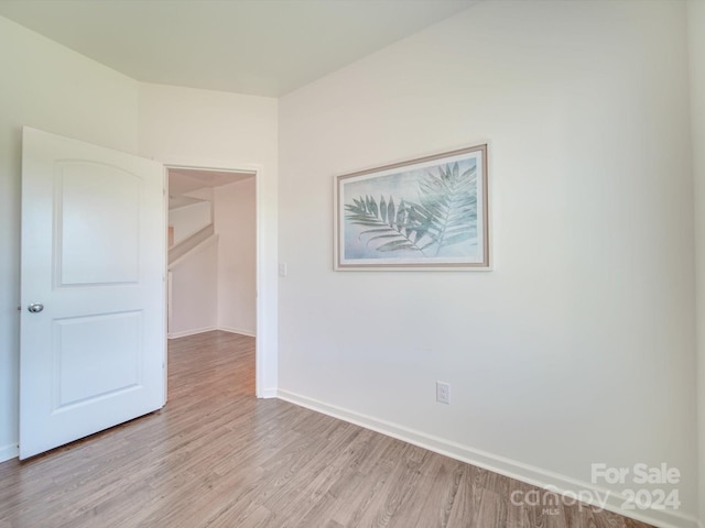 empty room featuring light wood-type flooring