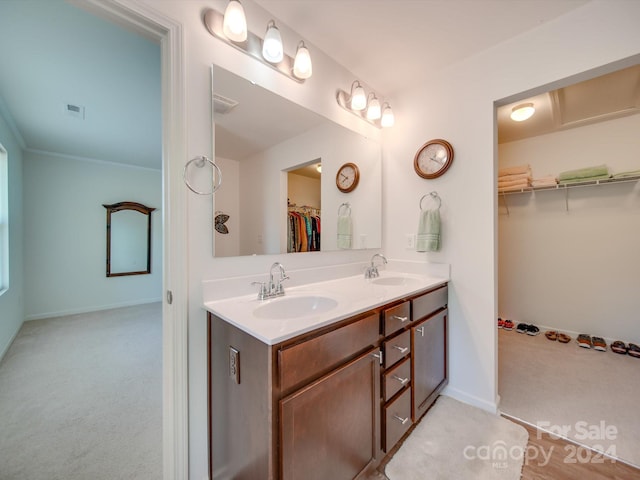 bathroom featuring vanity