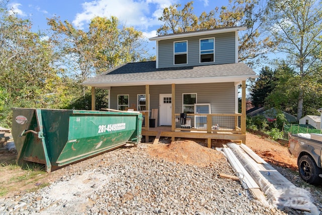 view of front of home with a porch